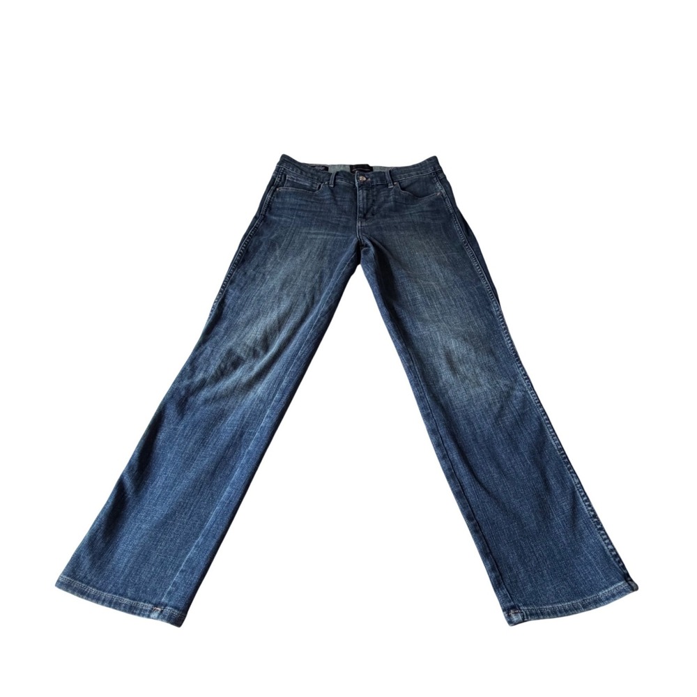 White House Black Market High-Rise Straight Everyday Soft Jeans Dark Wash 8